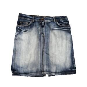 L.O.G.G. Womens Sz 10 Five pocket distressed Denim mini Skirt